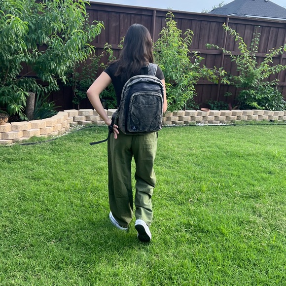 Stonewashed Heavy Cotton Backpack Black - Picture 14 of 14